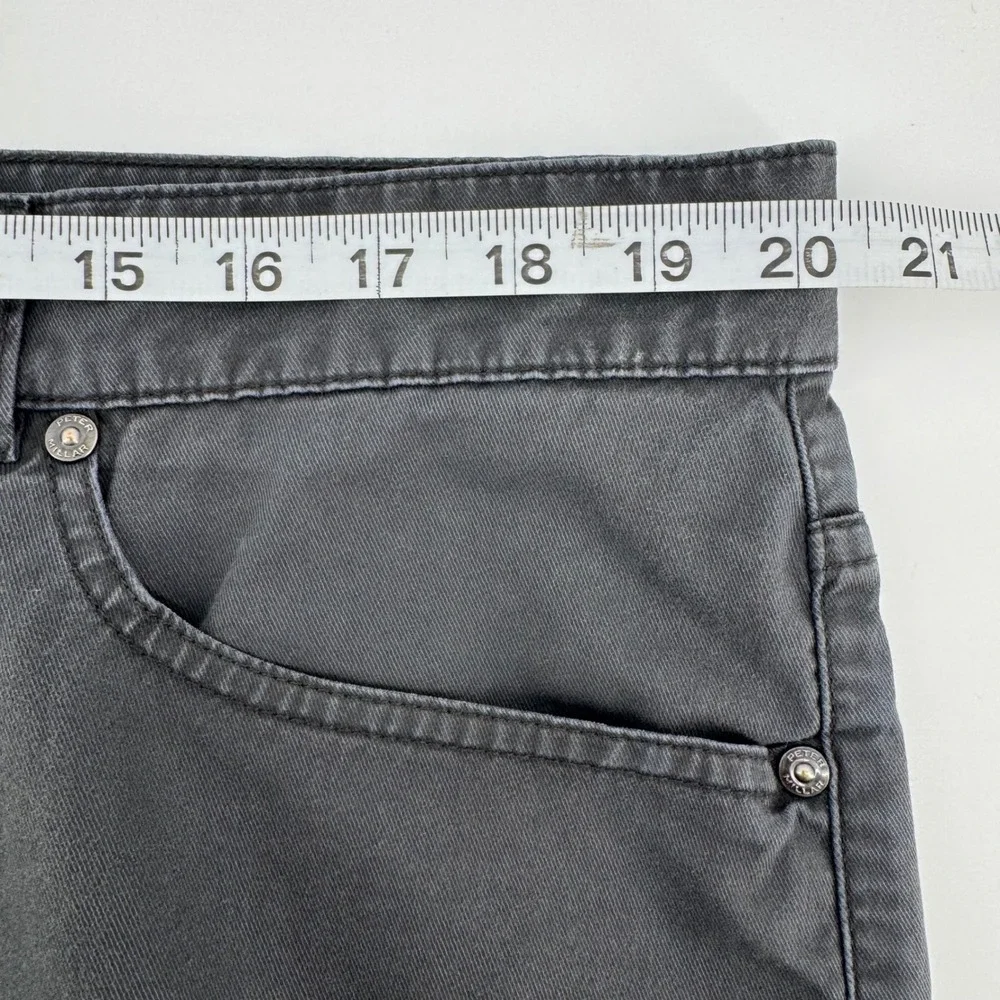 Peter Millar 5-Pocket Pants Mens 40 Charcoal Grey Pima Cotton Stretch MF18B47